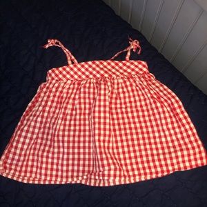 Girls GAP 4T red gingham tank